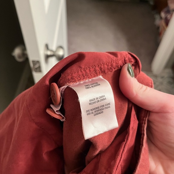 Woolrich HLP01165 Red Cotton Pants Size 14 - Picture 12 of 12